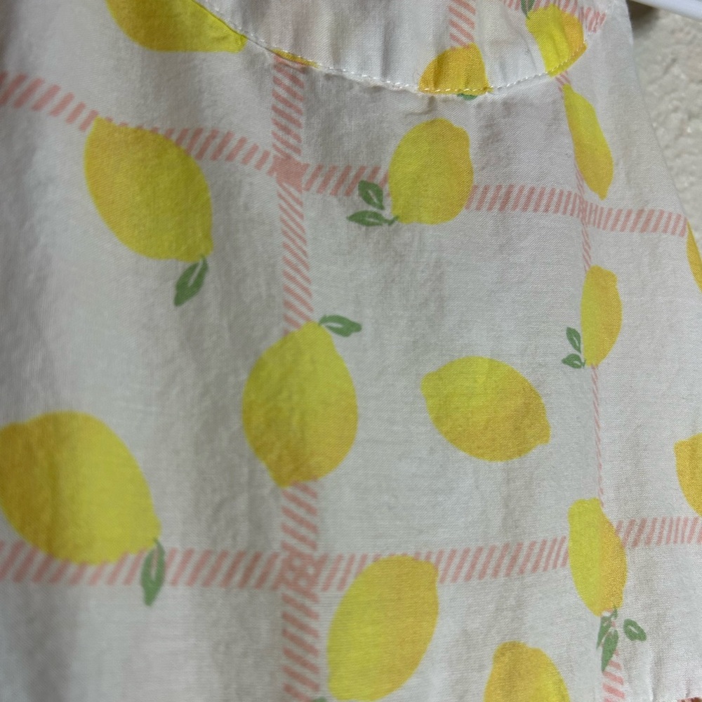 Isaac Mizrahi Lemon Pattern Kids Dress - White and Yellow - Picture 2 of 4
